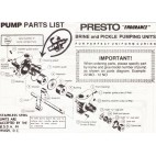 Presto Pump List 22 MO